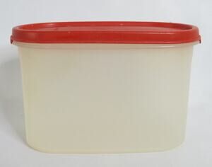 VINTAGE TUPPERWARE Modular Mate 4.75 Cup Container Red Lid 1612-23 Food Storage